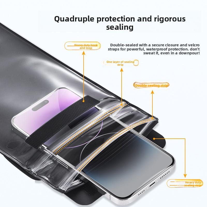 Mobile phone waterproof bag can touch screen swimming hot spring takeaway special rafting diving cover lanyard neck sealed bag outdoor