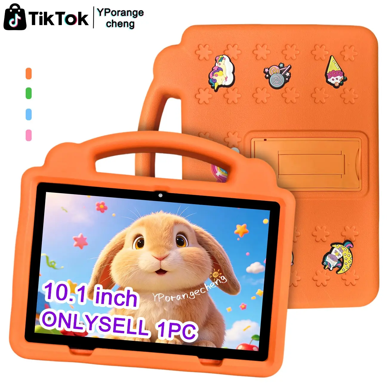 10.1 Inch Large Screen Android Tablet with 5G High Speed WiFi, HD Dual Cameras, Shockproof Case Included, Support Office, Study & Entertainment Apps, Suitable for Students & Adults, Perfect Birthday & Holiday Gift, USB Cable Included, No Power Adapter