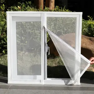 Zipper Self-Adhesive Window Screen Mesh, No-Drilling Mosquito Insect Screen, Breathable Removable Bug Net for Bedroom Kitchen Bathroom Balcony Windows