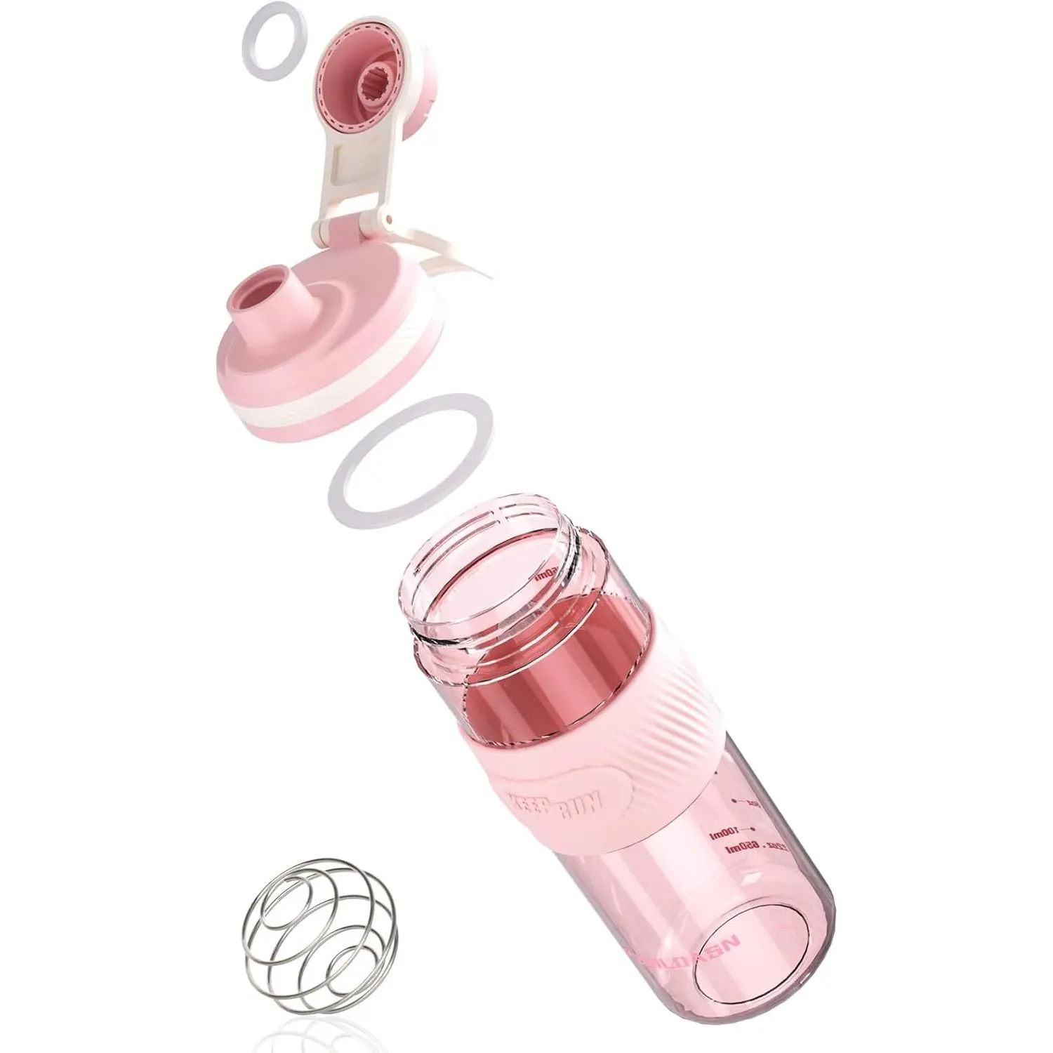 Shaker Bottle - 650ml/23oz, Durable & Leak-Proof, Perfect for Super Creamy Fitness Protein Shakes (Pink)