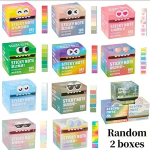 Languo 2 Boxes 310 Sheets Soft Pearl Sticky Notes, Pull-Down Waterproof, Smooth Writing Surface, Ideal for Office, School, Home, Project Management