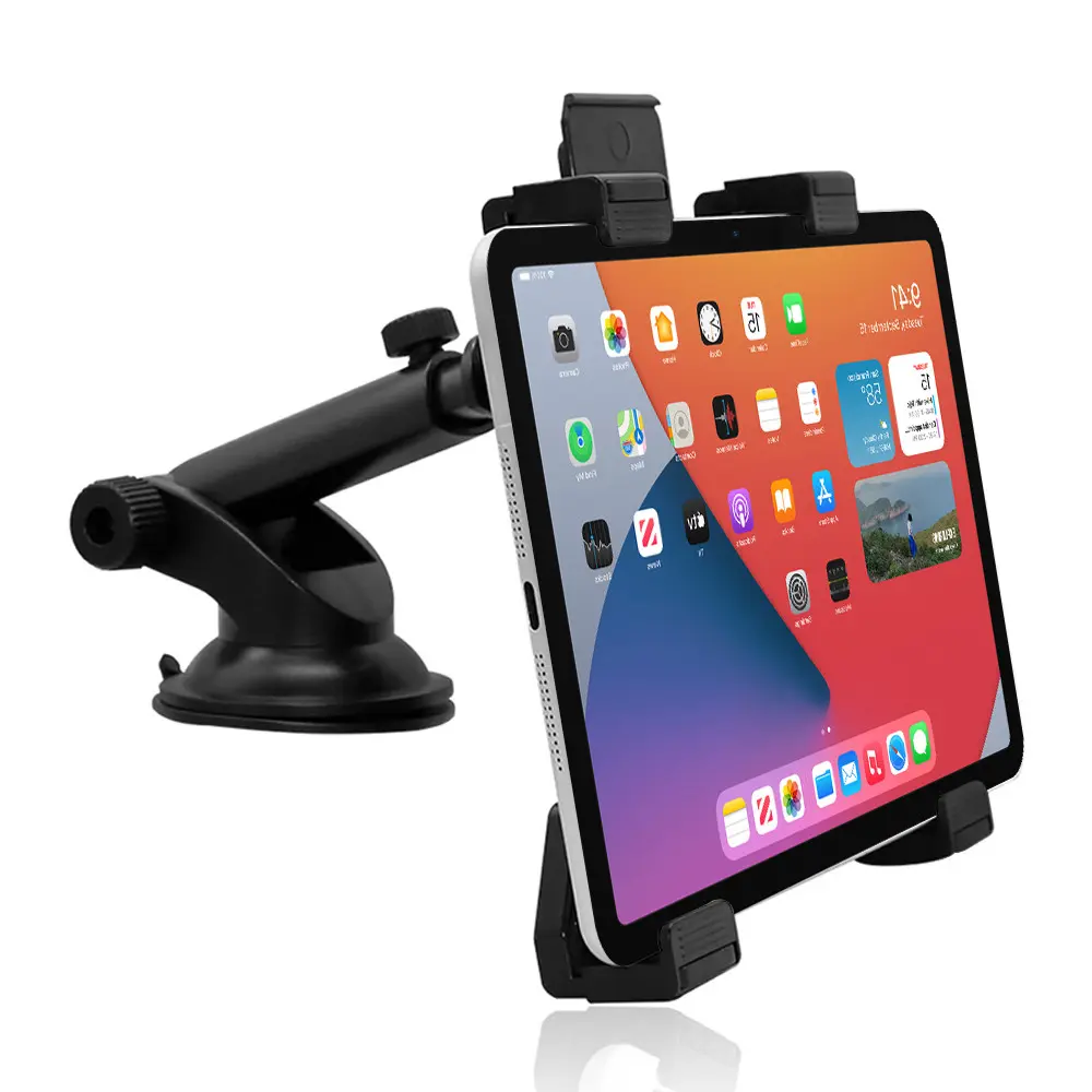 Vacuum Suction Tablet Phone Holder For Car Dashboard/Windshield/Desktop/Wall, Tablet Mount For Car, Universal 7-11inch Adjustable Ipad/Iphone/Galaxy Cellphone Stand