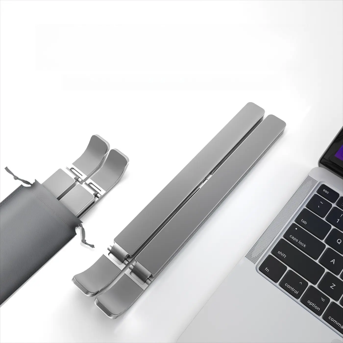 Foldable Laptop Stand Holder Riser Portable Adjustable Aluminum Notebook Stand Computer Stand 7 Angles for MacBook Tablets Metal Laptop Riser