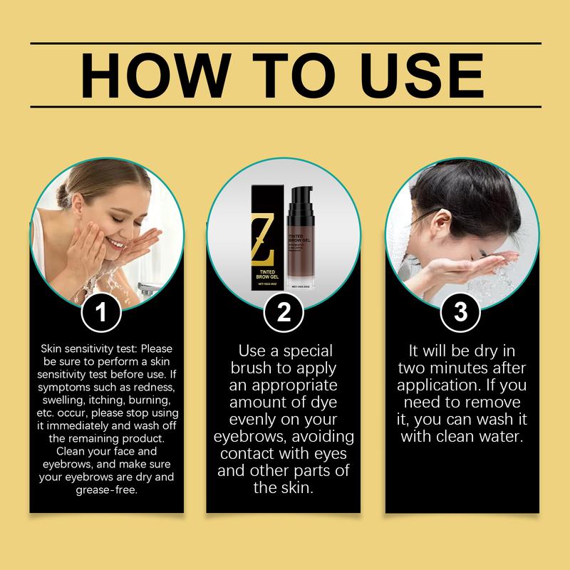 Long-Lasting Defining Brow Gel - Builds Natural Color & Holds All-Day for Sharp, Defined Brows, Smudge-Proof Formula for Customized Looks