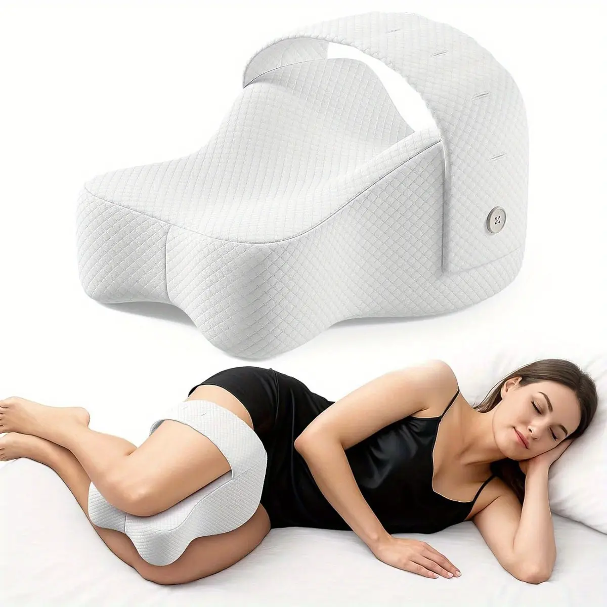 1-Piece Industrial Grade Memory Foam Knee Pillow Kit, High-Strength Orthopedic Leg Rest, Ergonomic Structural Defense for Pain Relief & Professional Sleep Care, Ultimate Health & Wellness Upgrade Pack