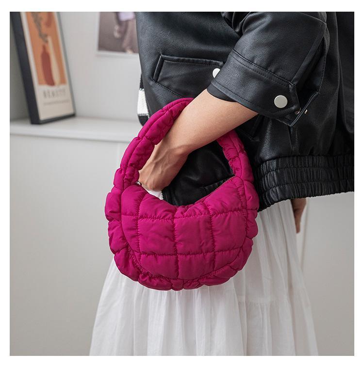 Fashion Quilted Shoulder Bags for Women Handbag Mini Cloud Pleated Bags Puffer Dumpling Bag Luxury Tote