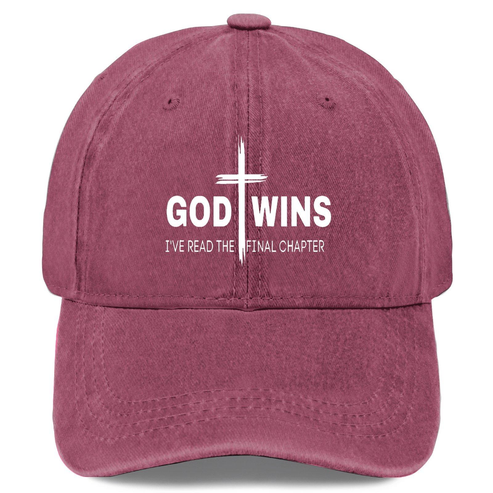 Retro Baseball Hat |   God Has Triumphed, I Completed The Final Chapter Cross Pattern |   Adjustable Father Hat |   Worn Black |   Motivational Bible Verses |   Unisex Casual Headgear, Baseball Cap