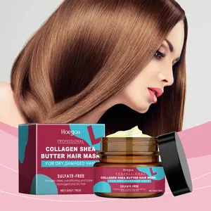 Collagen Shea Butter Hair Mask with Keratin & Argan Oil, Sulfate Free Deep Repair Dry Damaged Hair, Reduce Split Ends & Breakage, Boost Smooth Glossy Hair 50g