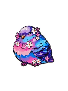 Adorable Plush Dove Pin, Cartoon Colorful Dove Badge, Perfect for Briefcases, Jackets, Hats, Fashionable Cartoon Accessories