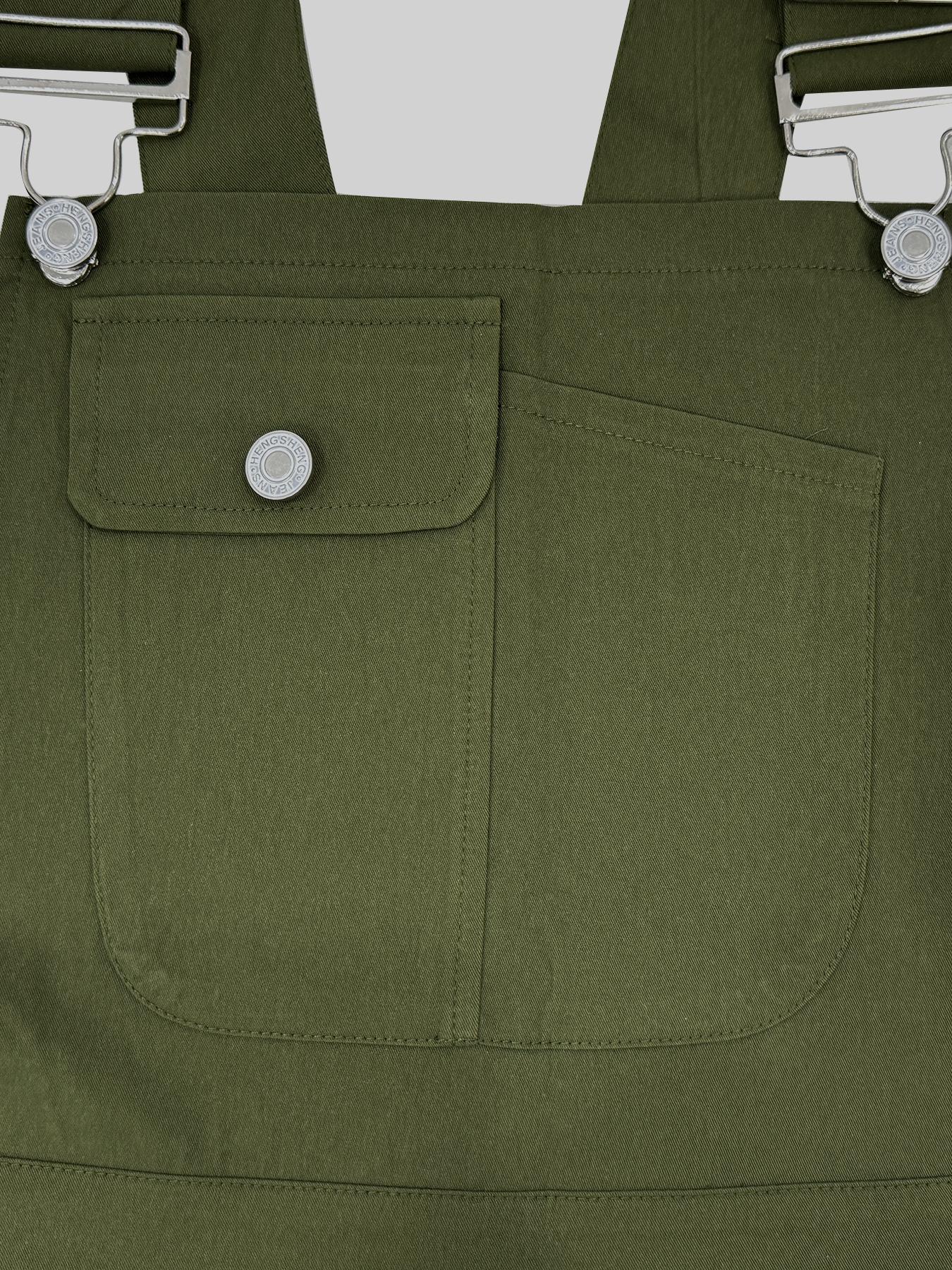 Women's Plain Pocket Overalls, Casual Comfy Overalls for Daily Wear, Ladies Clothes for All Seasons