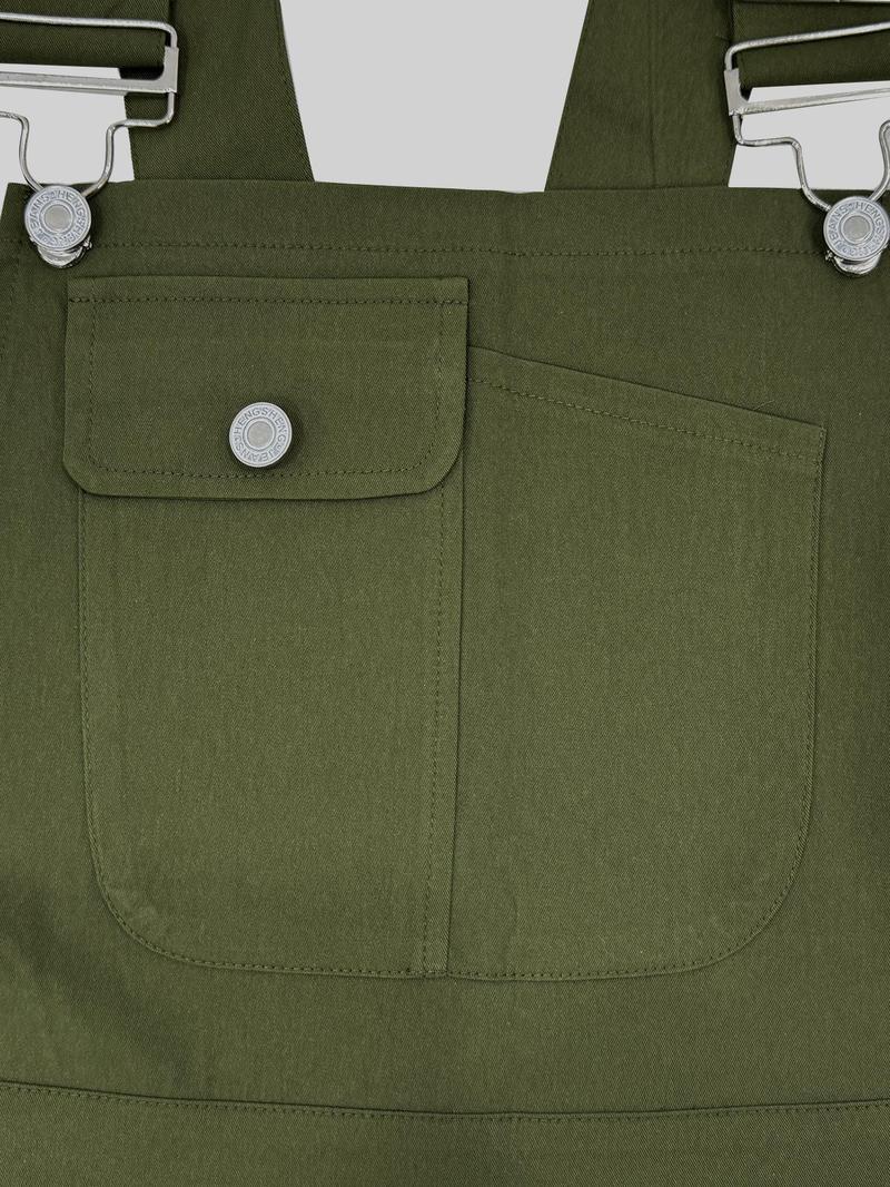Women's Plain Pocket Overalls, Casual Comfy Overalls for Daily Wear, Ladies Clothes for All Seasons, Womenswear