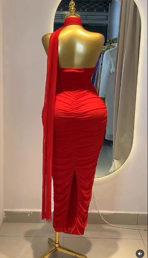 2026 Long Skirt with Pleated Ribbons, Sleeveless Strapless Dress, Elegant and Fashionable Women's Dress