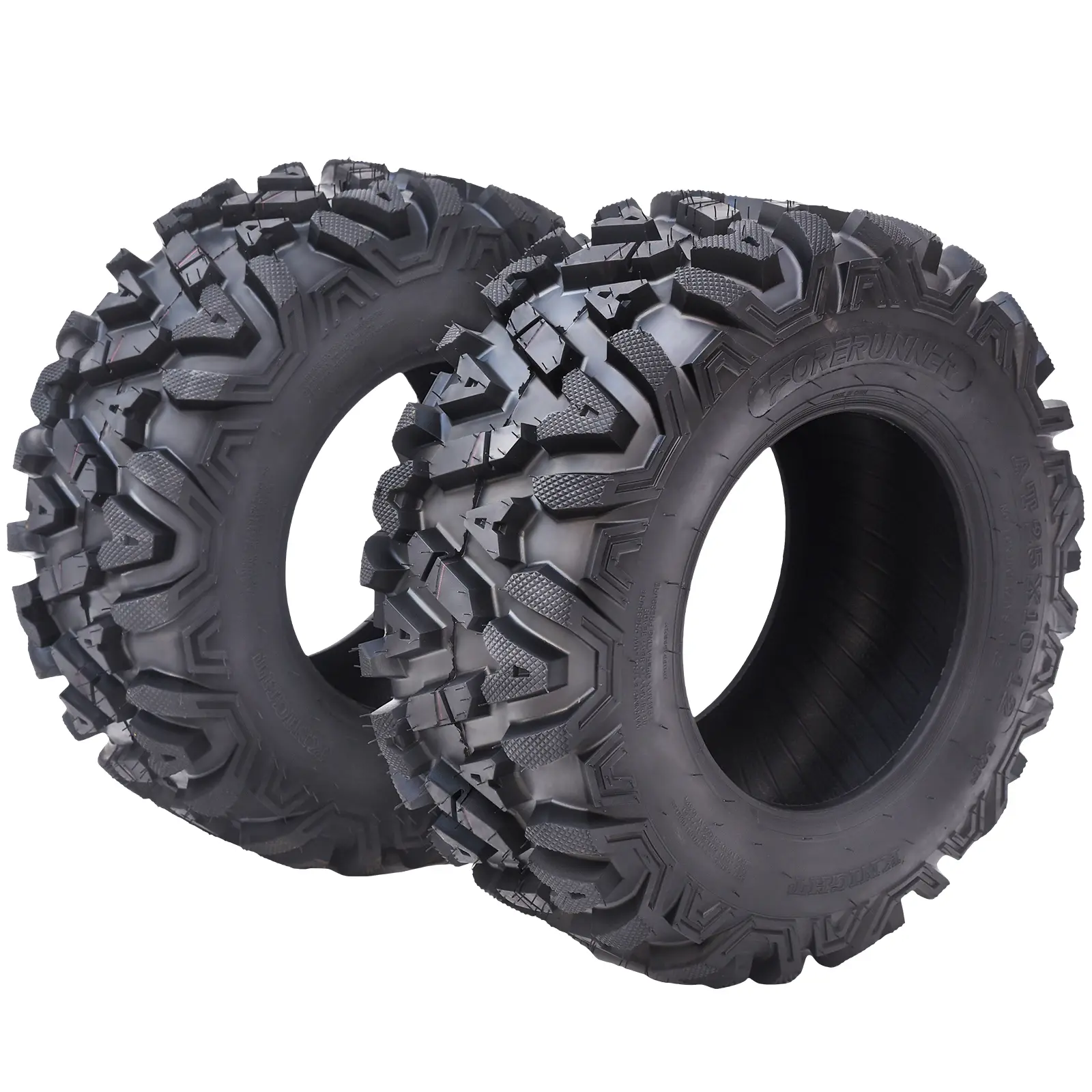 2-Pack All-Terrain ATV/UTV Tires, Heavy-Duty 6-Ply Tubeless Off-Road Tires Set with Aggressive Deep Lugs, Puncture-Resistant, Durable, High-Traction for Farming, Rock/Mud, Trail Riding, Replacement for Polaris RZR, Can-Am, Honda Yamaha Pioneer Grizzly, Ru