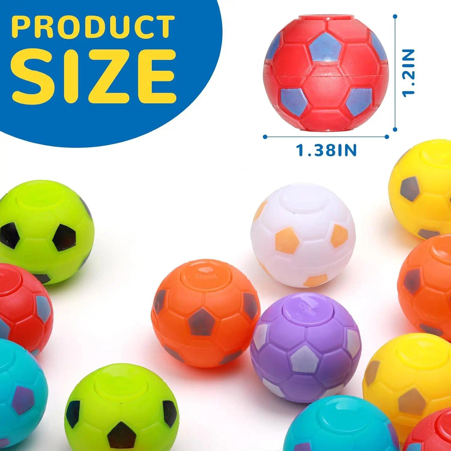 12PCS Fidget Spinners Soccer Ball Toy for Kids Stress Ball Desk Toy Party Favors Goodie Bag Stuffers Kids Adults gifts