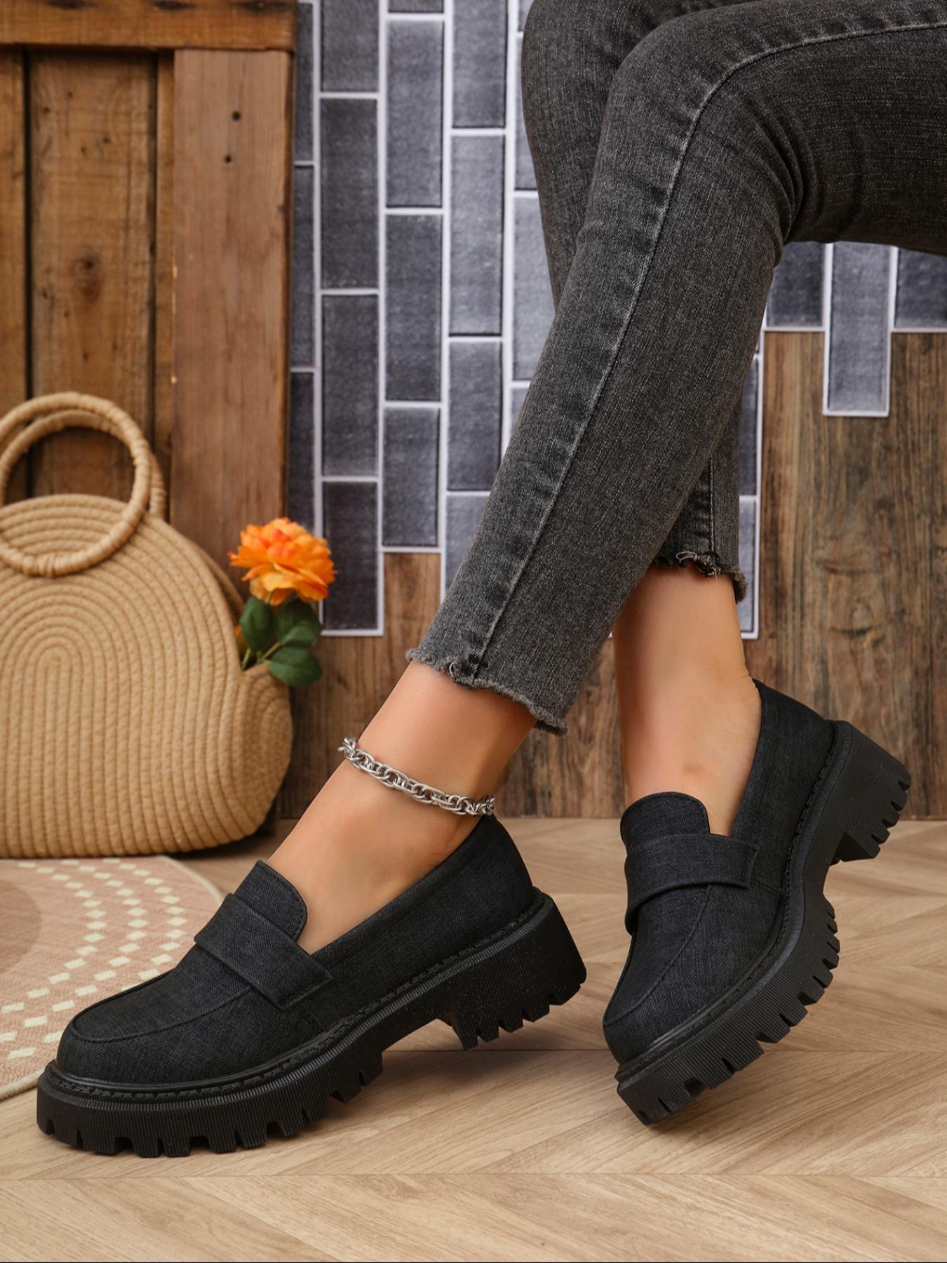 Women's Fashionable Loafers, Casual Comfortable Slip on Shoes for Daily Wear, Commuter Shoes, Non-slip Trendy Shoes for Women