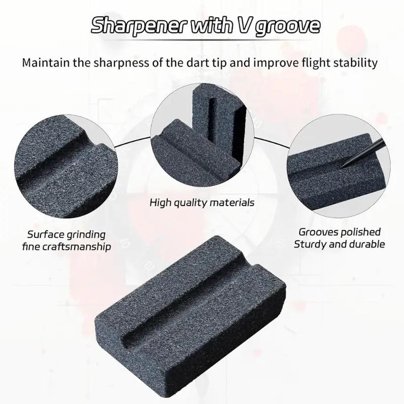 V-Shape Dart Sharpener Stone Set, Available in 1/2/4/6 Pieces, Precision Tool for Darts Accessories, Essential for Accurate Throwing