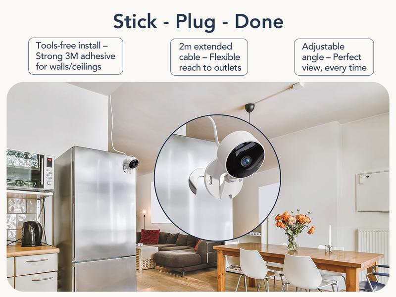 GNCC Indoor Security Camera with 2.4G WiFi, Full HD 1080P, AI Motion Detection, Sound Alert, 2-Way Audio, Night Vision, Cloud & SD Card Storage – Works with Alexa, Google Home for Home Surveillance, Baby/Pet Monitor