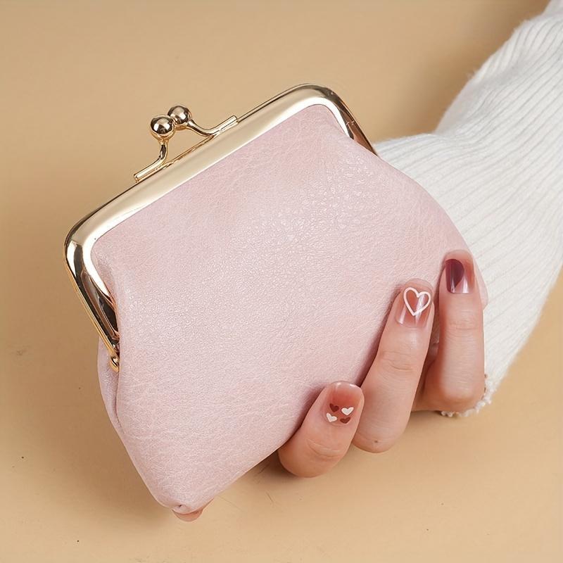 2026 New Vintage Candy-Colored Coin Purse for Women & Students, Cute Snap Closure Short Wallet Mini Handbag Coin Pouch