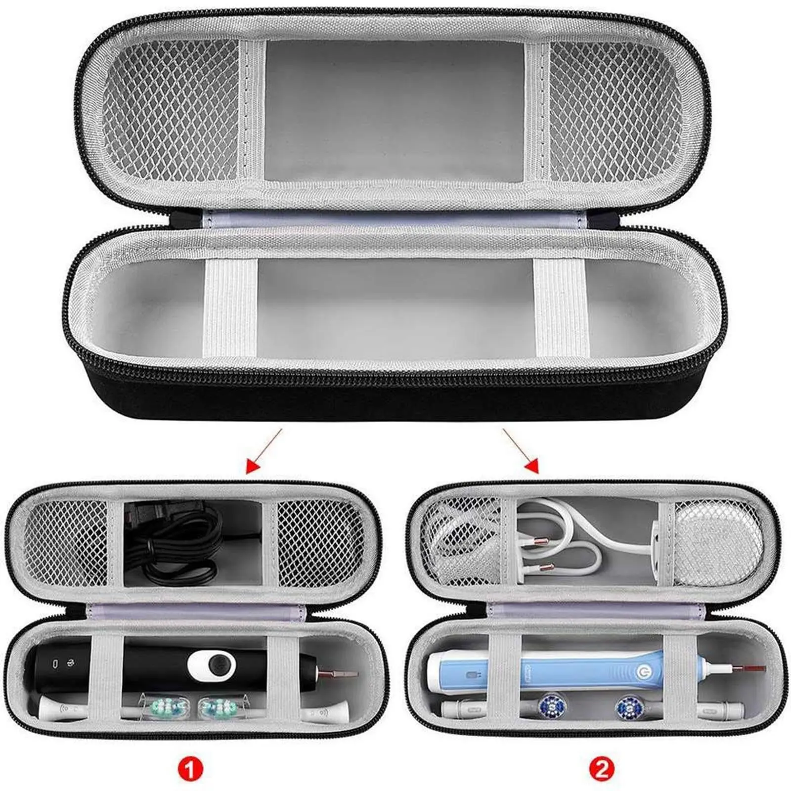 Eva Storage Bag Waterproof Dustproof, Mini Travel Portable Electric Toothbrush Case, Eco-Friendly Hard Carrying Case, Lightweight Travel Storage Bag, Lightweight Organizer, Dustproof Organizers
