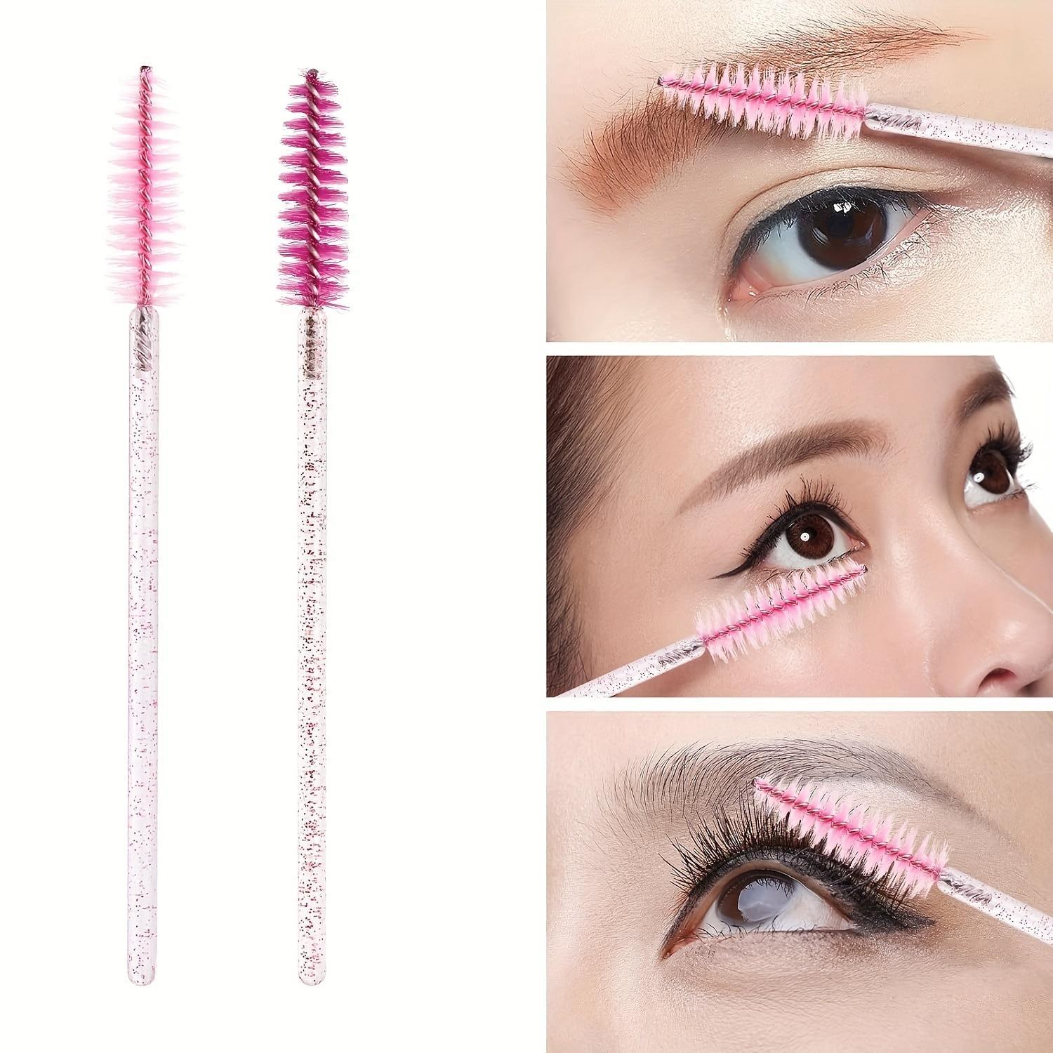 Disposable Eyelash Brush with Container, 40pcs/box Mascara Wands for Travel Eyelash Makeup, Spoolie Accessories for Eyelash Extensions, Cosmetic Accessory, Makeup Brushes, Eyelash Tools, Cosmetics Makeup Tools