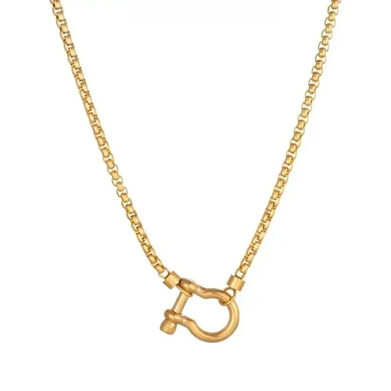 Unisex Waterproof Stainless Steel Chain Necklaces - Minimalist Clasp Pendant Jewelry, Layered Sports & Outdoor Everyday Wear Accessory, Birthday Gift Idea