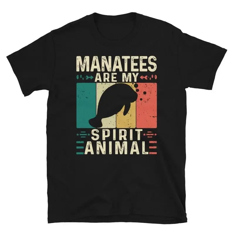 Manatees T-Shirt, Manatee Lover shirt, Manatees Are My Spirit Animal Shirt, Manatee Shirts, I Love Manatees Tee, Retro Vintage Manatee Shirt