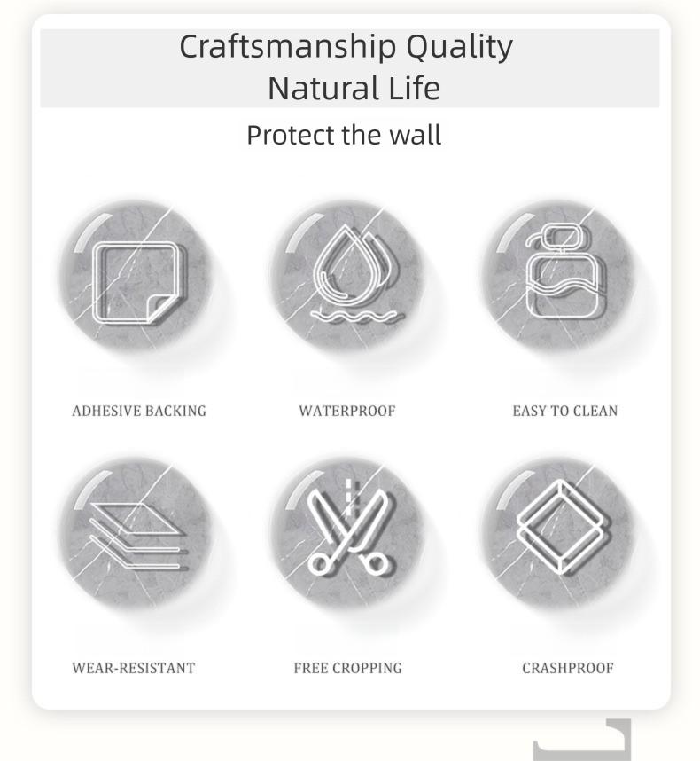 20/40 Pack Matte Marble Pattern Wall Panel Sticker Set - Self-Adhesive PVC Panels Waterproof Peel & Stick for Kitchen Bathroom Living Room Home Office Dorm Decor Decorative Wallpaper Modern Decorative Wallpaper