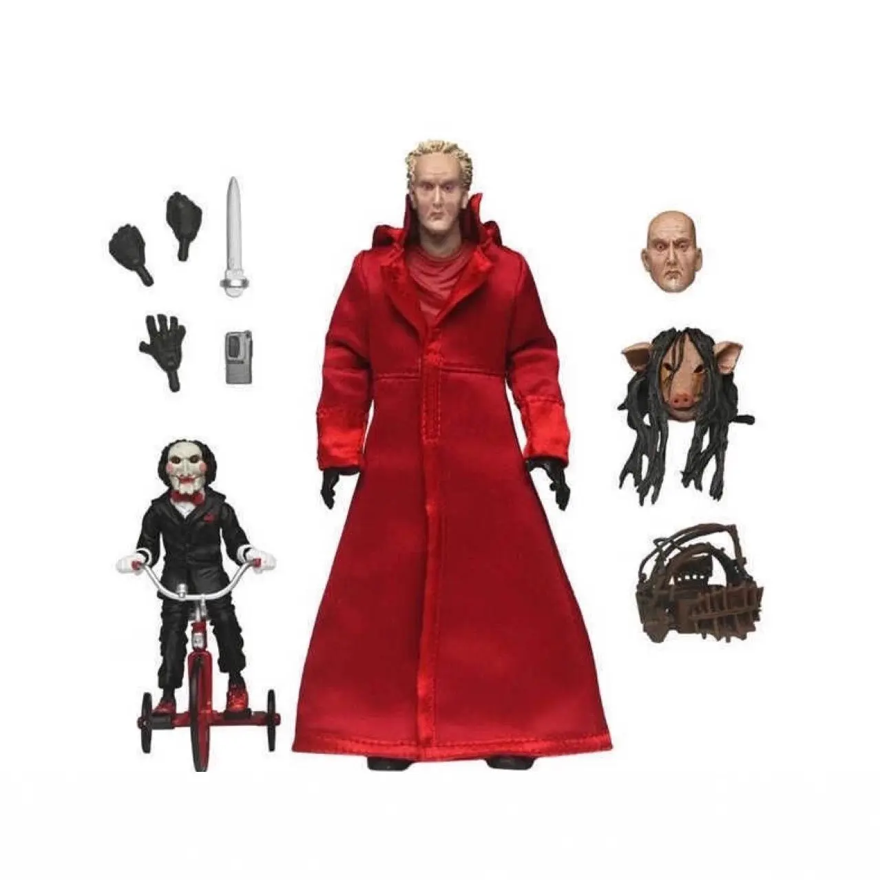 7-Inch Neca Saw Horror Robe Leatherface Deluxe Action Figure, Collectible Model Kit, Perfect Gift for Halloween Parties & Birthdays