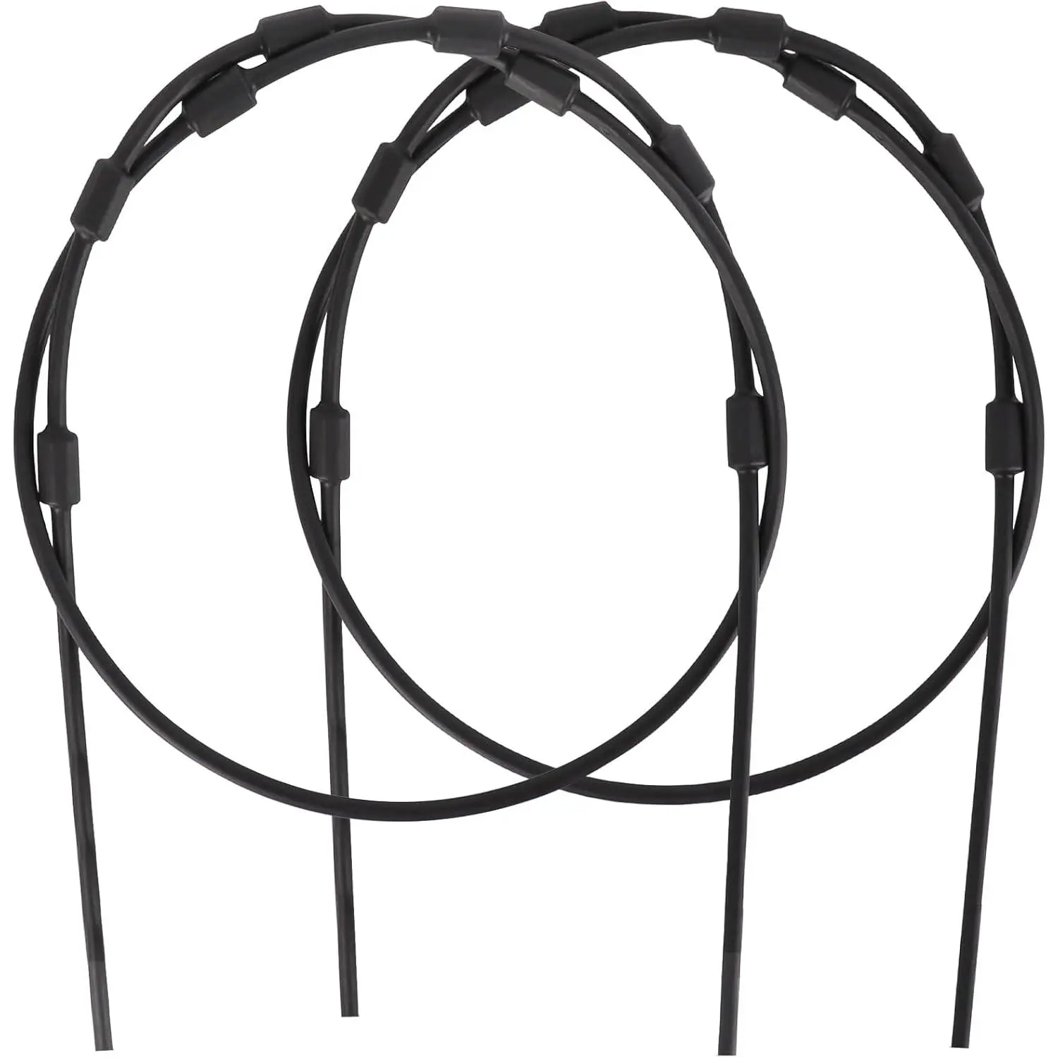 Pair of 65" Replacement Tree Stand Cables 2PCS Durable Steal Braded PVC Black Coated Cables Hunting Tree Stand Accessories for Climbing Treestands