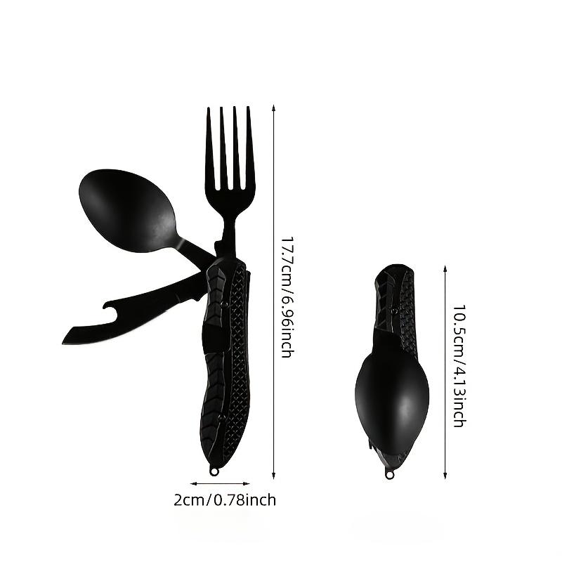 Stainless Steel Multifunctional Camping Knife, Fork And Spoon Removable Folding Knife, Fork And Spoon Set Convenient Outdoor Cutlery