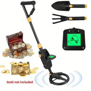 Rechargeable Professional Pinpointer Metal Detector Kit with Lcd Display High Accuracy Gold Finder for Coins Jewelry Treasure Hunting Outdoor Adventure