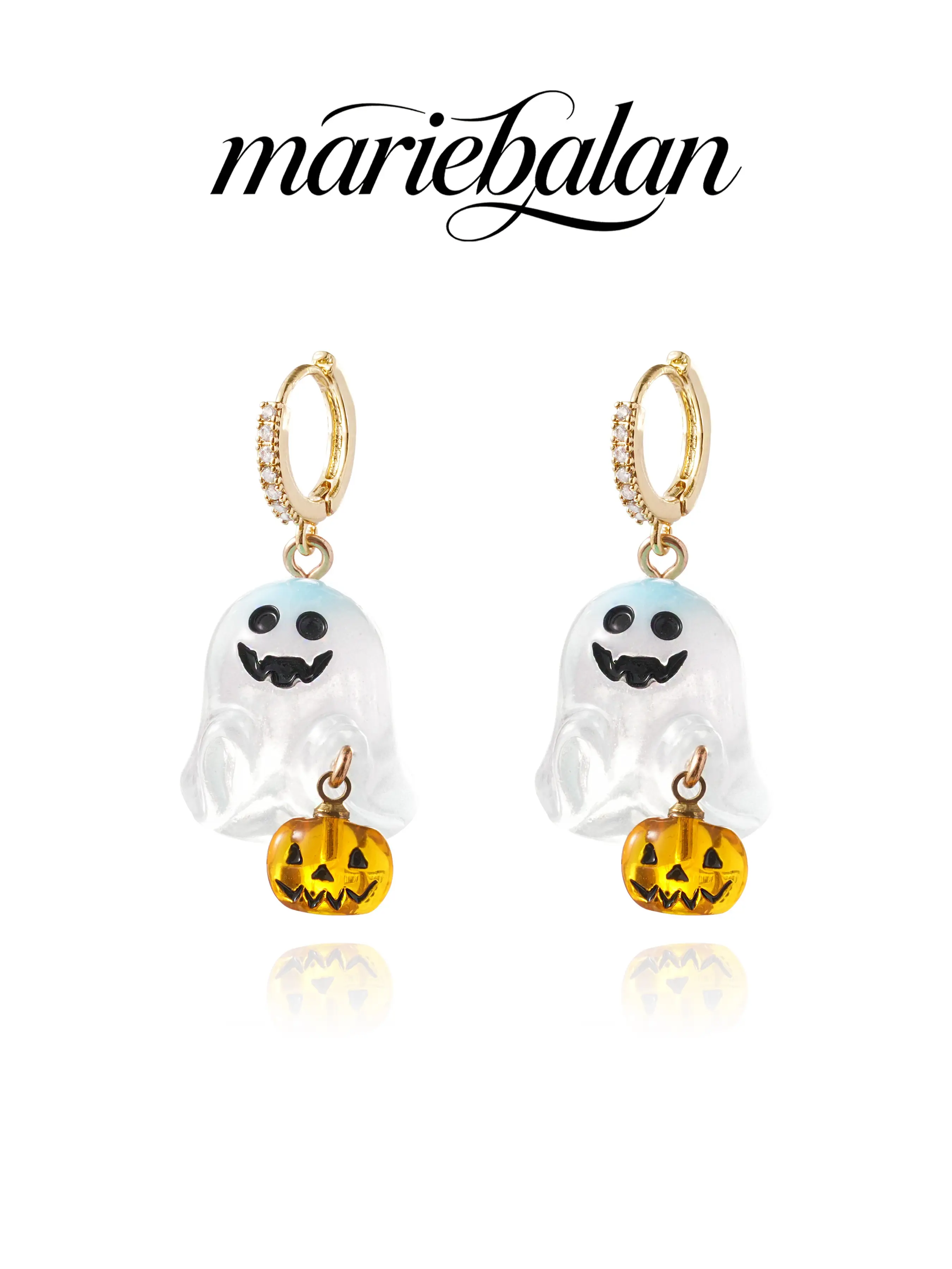 Cute Halloween Ghost Earrings Fun Ghost Ear Jewelry Perfect for Halloween Parties Novelty Accessories Festive Wear