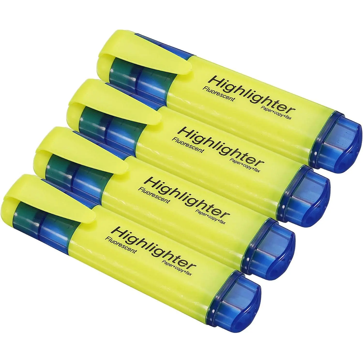 Highlighter Pen, 4 Pack Water Based Broad Tip Writing Marker Pens for Office  Daily Use, Yellow
