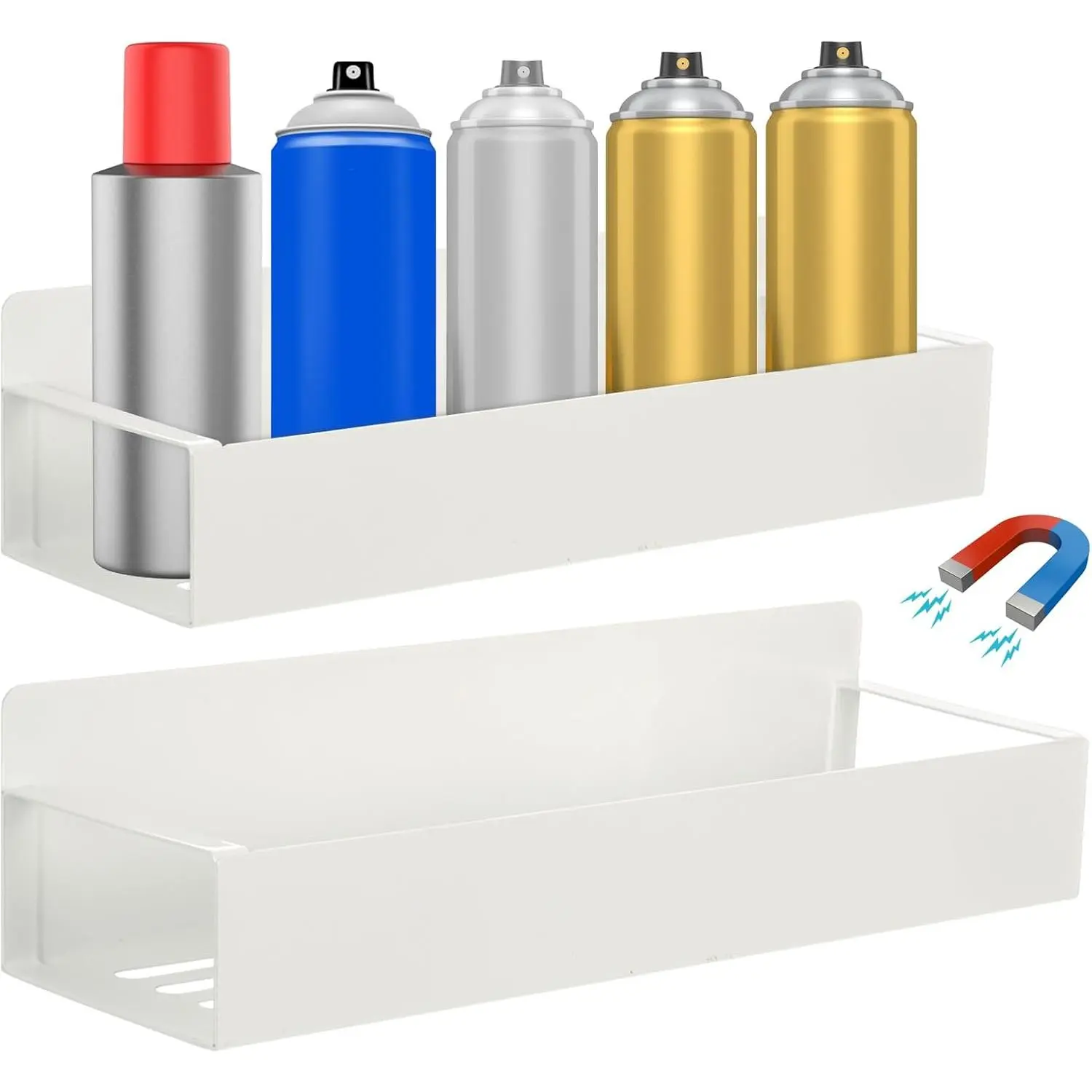 2 count  Aerosol  Can Holder,  Toolbox Bottle Holder, Wall Mounted  Bottle Rack, Mechanic  Can Organizer, Tool Box Storage Rack for Garage  Workspace