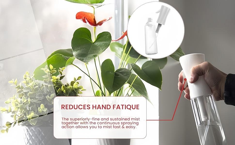 Goodirise Continuous Mist Spray Bottle Multi-Use Water Spray for Hairstyling Cleaning Gardening Misting Skin Care Essential Oil Bottle Practical Bathroom Goods Fine Even Mist