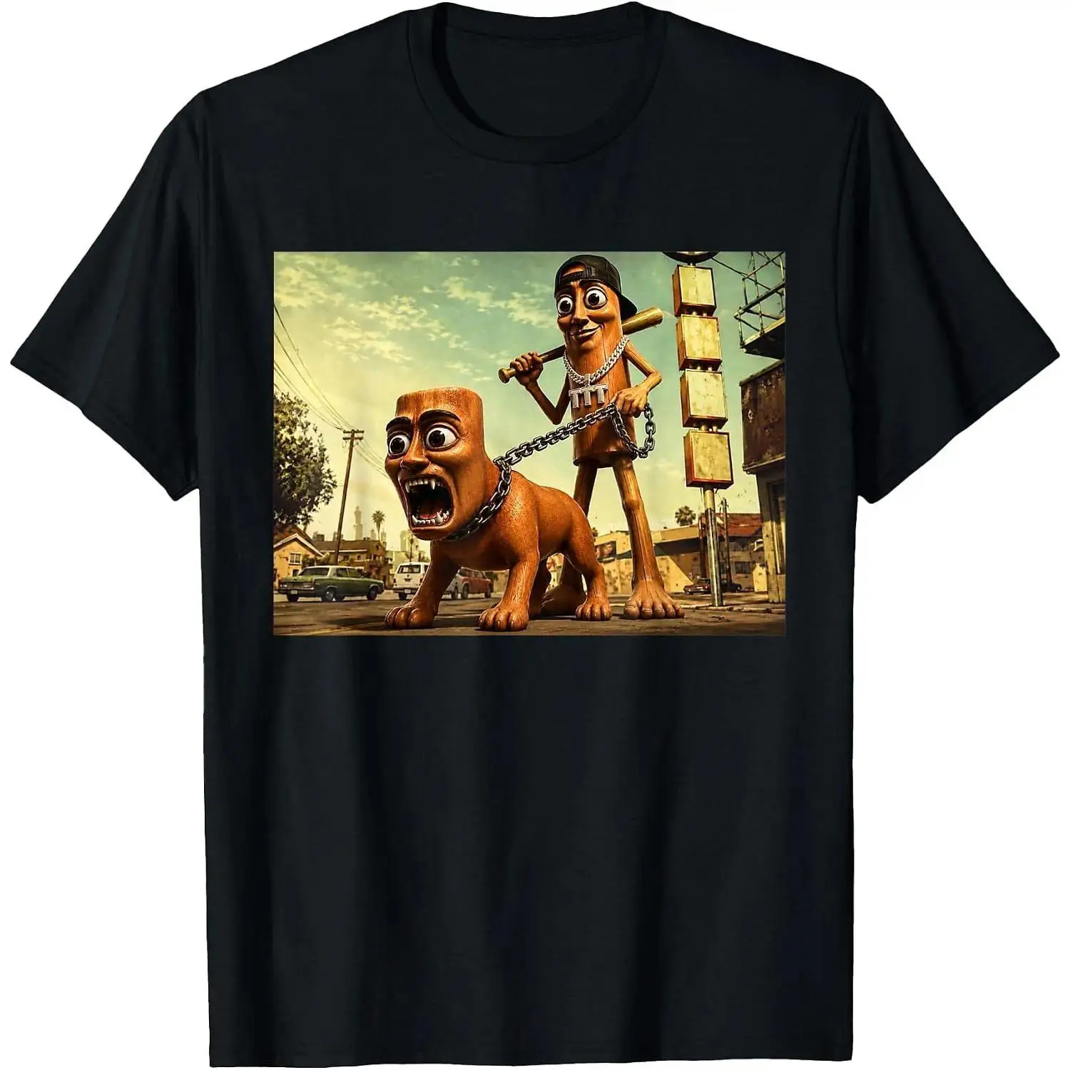 Funny T Shirt Goofy T Shirts Triple T Tung Sahur Tuff Dog Meme Graphic Tee