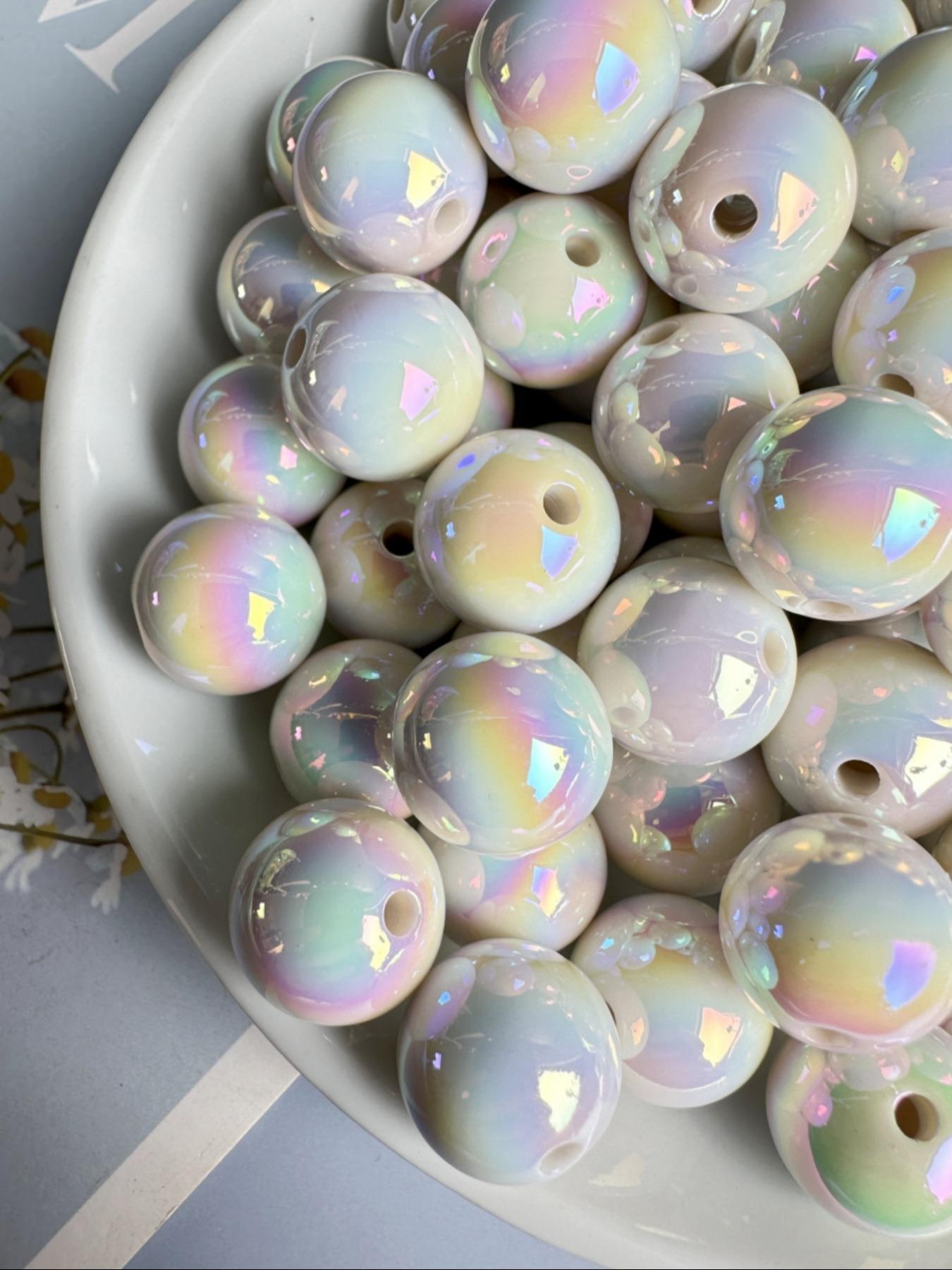 16 mm Resin Beads, Loose Beads for Necklace and Bracelet DIY Jewelry Silicone Accessory Kit, Jewelry Making Accessories Bead Set, Handmade Crafts Supplies, DIY Mixed Beads, DIY Galaxy Beads, Diy Beading Accessories