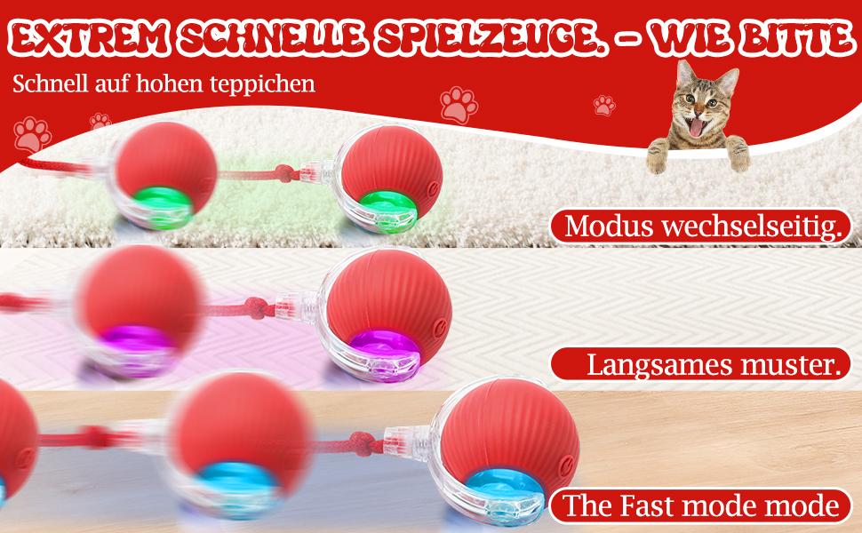 Interactive Cat Toys for Indoor Cats - Interactive Puppy Toys Ball with Tail,Realistic Bird Chirping,Smart Obstacle Avoidance and Auto Restart,Cat Puzzle Toys for Bored Indoor Adult Cats and Dog