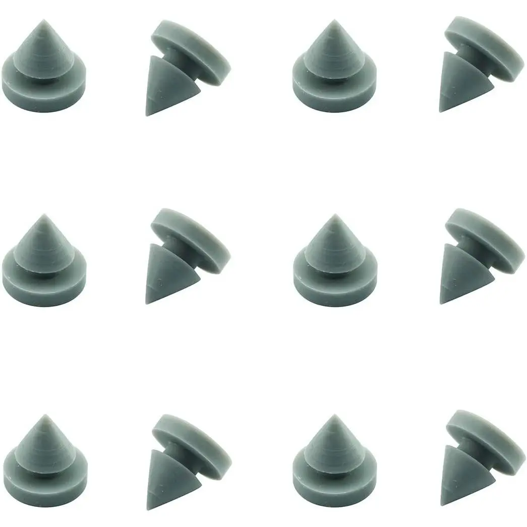 12-Count Hinge Outlet Synthetic Rubber Door Silencer, Heavy-Duty 1/2 in Diameter for Metal Doors