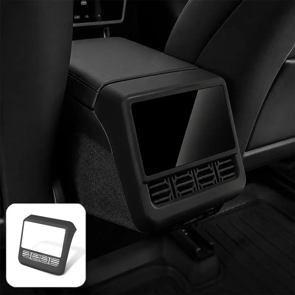 Soft Skin-Friendly Rear Air Vent Frame Protector Fit Tesla Model 3 Highland / Model Y Juniper, Snap-On Dust & Liquid Block Vent Cover Maintain Smooth Air Circulation