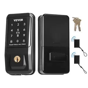 VEVOR Keyless Entry Door Lock, Touchpad Electronic Deadbolt with IC Card, Customizable User Codes, Keyed Entry, Auto Lock, Anti-Peeking Password, Backlit, Easy Installation, for Home, Matte Black