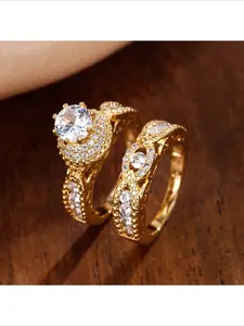 Hot New Arrival Inlaid Zircon Ring For Men And Women Unisex Fashion Trendy Delicate Versatile Daily Wear Statement Jewelry Accessory Perfect Match For Any Outfit And Occasion