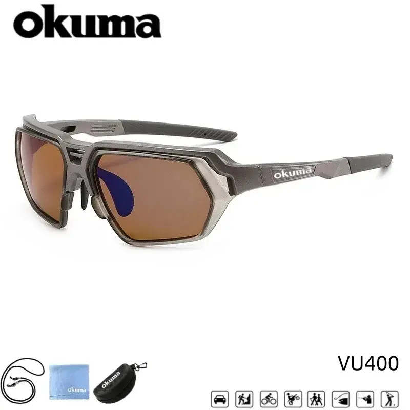 OKUMA New outdoor fishing glasses for UV400 polarization to find fish, suitable for cycling, hiking and mountaineering.