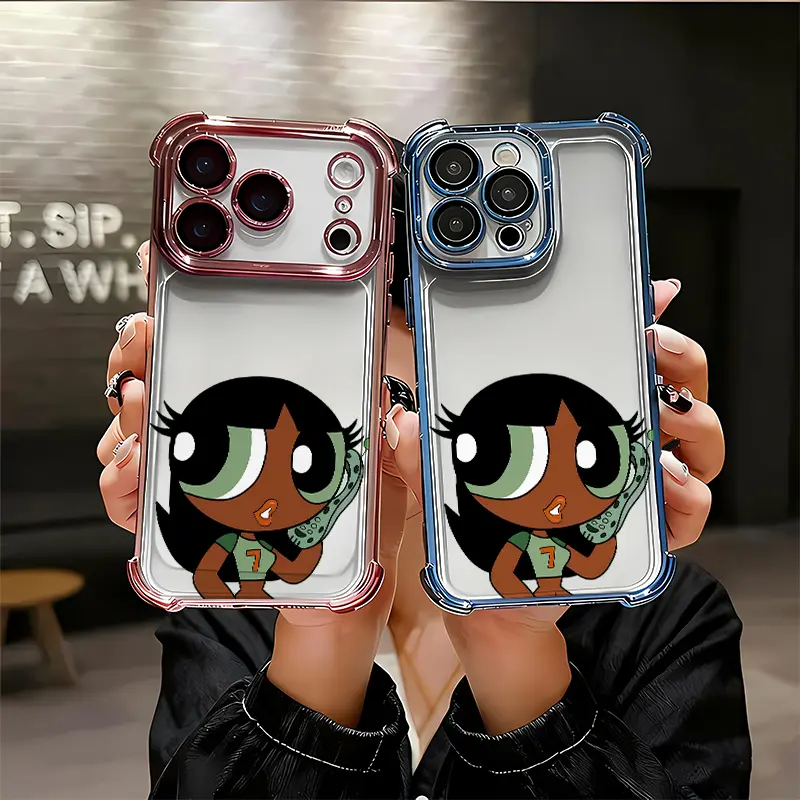 Cool girl Phone Case for iPhone 17 AIR 17 PRO 16 PRO 15  PRO MAX  14 PLUS 13 PRO 12 11 series (silicone softshell) airbag anti-drop and shockproofmobile phone protective case