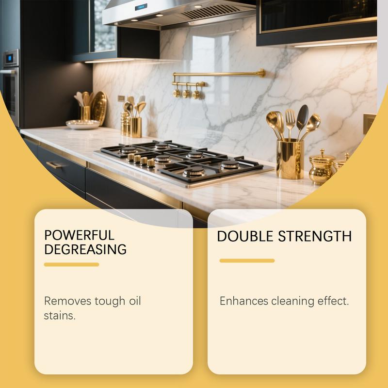 (2 Pieces)Heavy Oil Stain Cleaner,Oil Stain Cleaner Spray with Sprayer, Cleaner Treatment Agent, Stain Remover, Household Cleaning Product for Kitchen Stove, Range Hood, Cleaning Supply, Interior Cleaner, Kitchen Cleaning Supplies, Deep Stain Remover