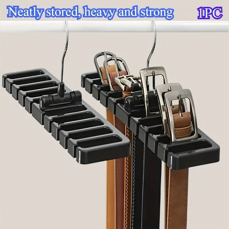 Detachable Hanging Belt Rack, Wardrobe Accessory Holder for Belts, Scarves, Neckties
