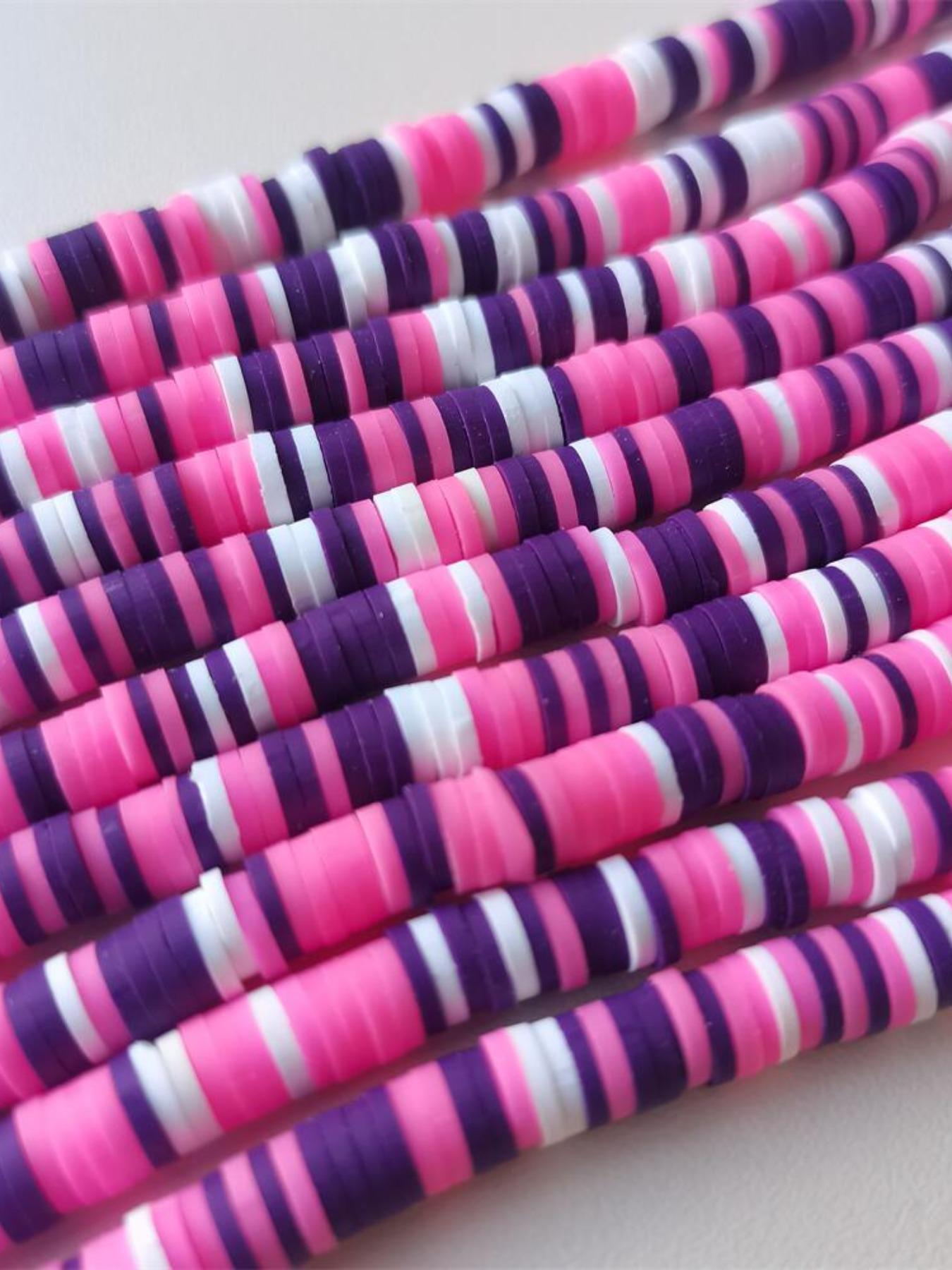 Colorful Soft Clay Slices, Round Polymer Clay Beads, DIY Jewelry Making Supplies for Bracelet Necklace Earrings, Fashion Accessories for Women & Girls