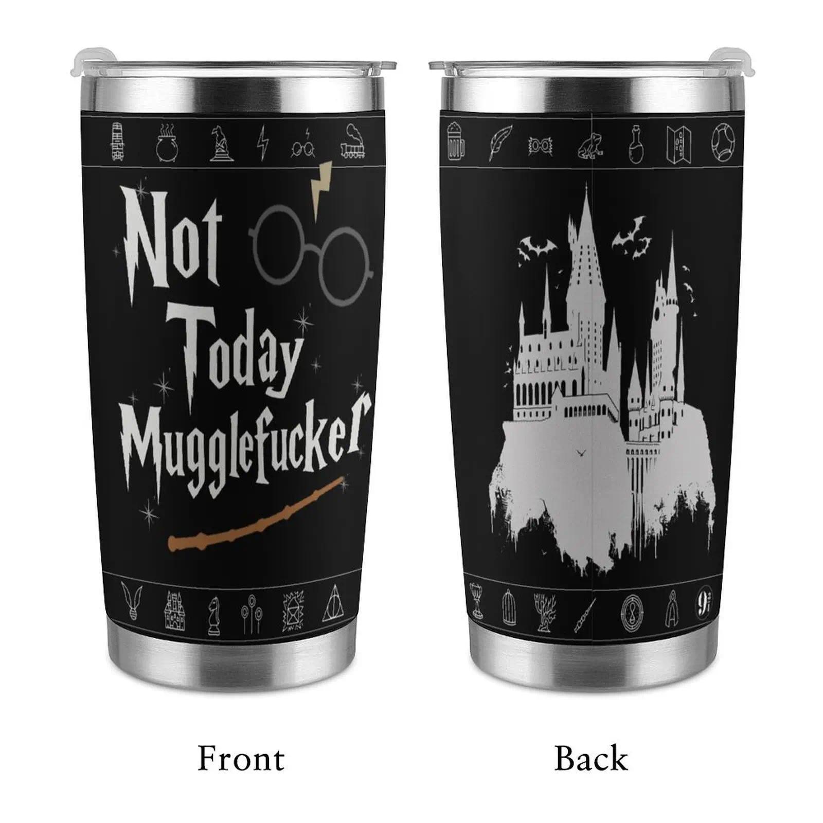 Wizard Gift For Wizarding Fans, Not Today 20oz Tumbler, Funny Winter Tumbler, Cute Christmas Birthday Present For Fans Gift All Star Drinkware, 30oz Stainless Steel Tumbler