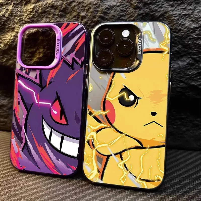 Gengar Pikachu Pattern phone case Cover for iphone 17 phone case 16 pro max 15 Plus 14 13 12 11 and Samsung S26Ultra S25Plus S24 S23 S22 Cute,clear,military-grade,high-end,durable,shockproof,and drop-resistant 2-in-1 glossy phone case