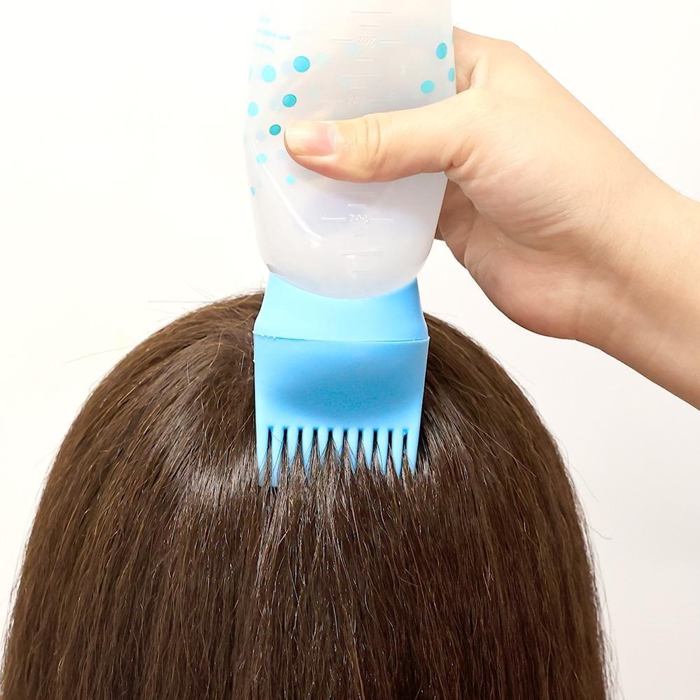 Hair Dye Root Comb Applicator Bottle, 2 Counts Household Hair Dye Auxiliary Brush Bottles, Hair Serum Applicator Bottle, Perm & Dye Hair Oil Applicator, Hair Styling Tool Accessories